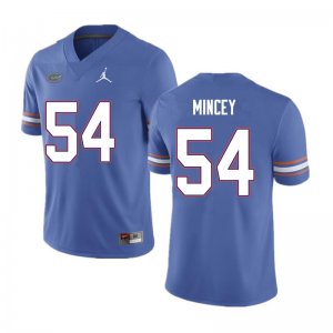 Men's Florida Gators #54 Gerald Mincey NCAA Nike Blue Authentic Stitched College Football Jersey DRM7362IB